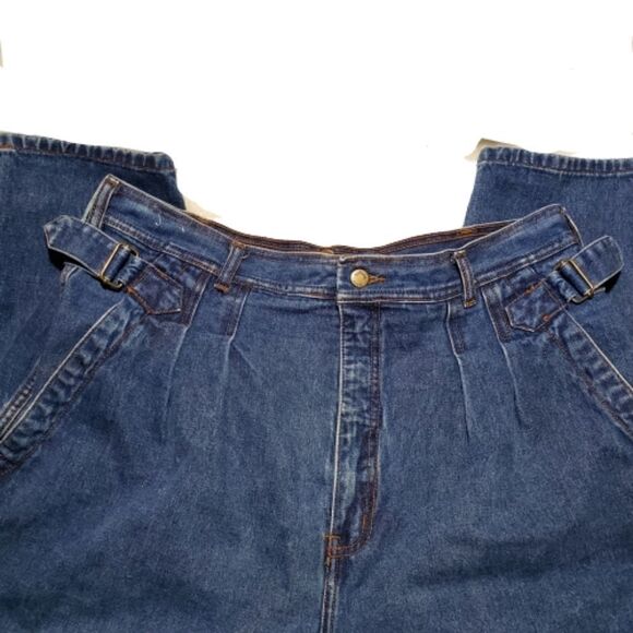 Vintage 90's Mom Jeans Rib cage High Waisted Size 36" 100% Cotton. - Picture 6 of 13